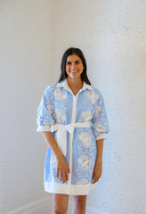 Jade Melody Tam Butterfly Embroidered Shirt Dress