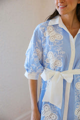 Jade Melody Tam Butterfly Embroidered Shirt Dress
