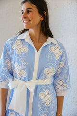 Jade Melody Tam Butterfly Embroidered Shirt Dress