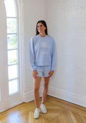 Varley Rasco Namesake Sweat in Xenon Blue