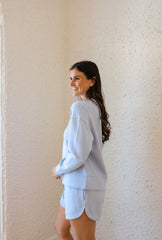 Varley Rasco Namesake Sweat in Xenon Blue