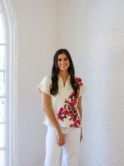 Emily McCarthy Riviera Top in Bougainvillea