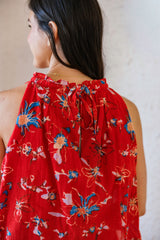 Cleobella Shannon Mini Dress in Fiore Rosso Print