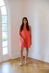 THML Pink Colorblock Mini Dress