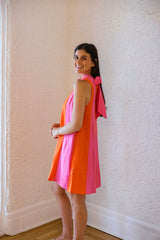 THML Pink Colorblock Mini Dress
