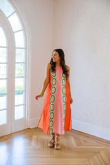 Jade Melody Tam Red Links Column Midi Dress