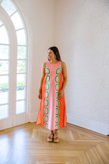 Jade Melody Tam Red Links Column Midi Dress