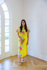 Elizabeth James Tess Midi Dress in Tropical Bamboo