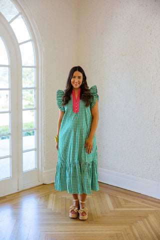 Jade Melody Tam Red Links Column Midi Dress