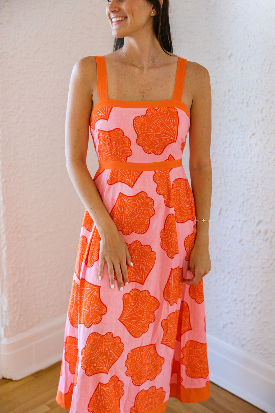 Entro Pink Palm Midi Dress  8.28 Boutique