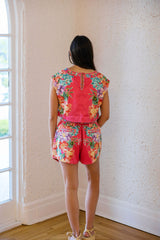 Elizabeth James Charlie Shorts in Tulip Tapestry