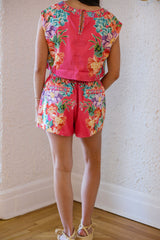 Elizabeth James Charlie Shorts in Tulip Tapestry