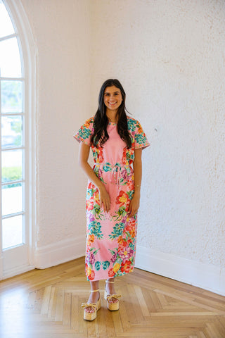 Jade Melody Tam Red Links Column Midi Dress
