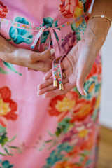 Elizabeth James Tess Midi Dress in Tulip Tapestry in Cotton Candy