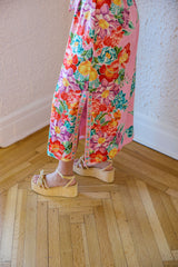 Elizabeth James Tess Midi Dress in Tulip Tapestry in Cotton Candy