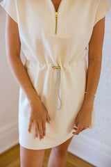Varley Avaya Half Zip Dress in Pristine
