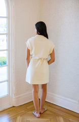 Varley Avaya Half Zip Dress in Pristine