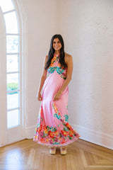 Elizabeth James Aubrey Dress in Tulip Tapestry Cotton Candy