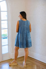 Karlie Denim Scoop Sleeveless Dress