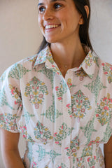 Karlie Vintage Floral Button Shirt Dress