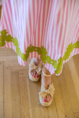 Brooks Avenue Short Sleeve Maxi Kaftan in Pink Stripe