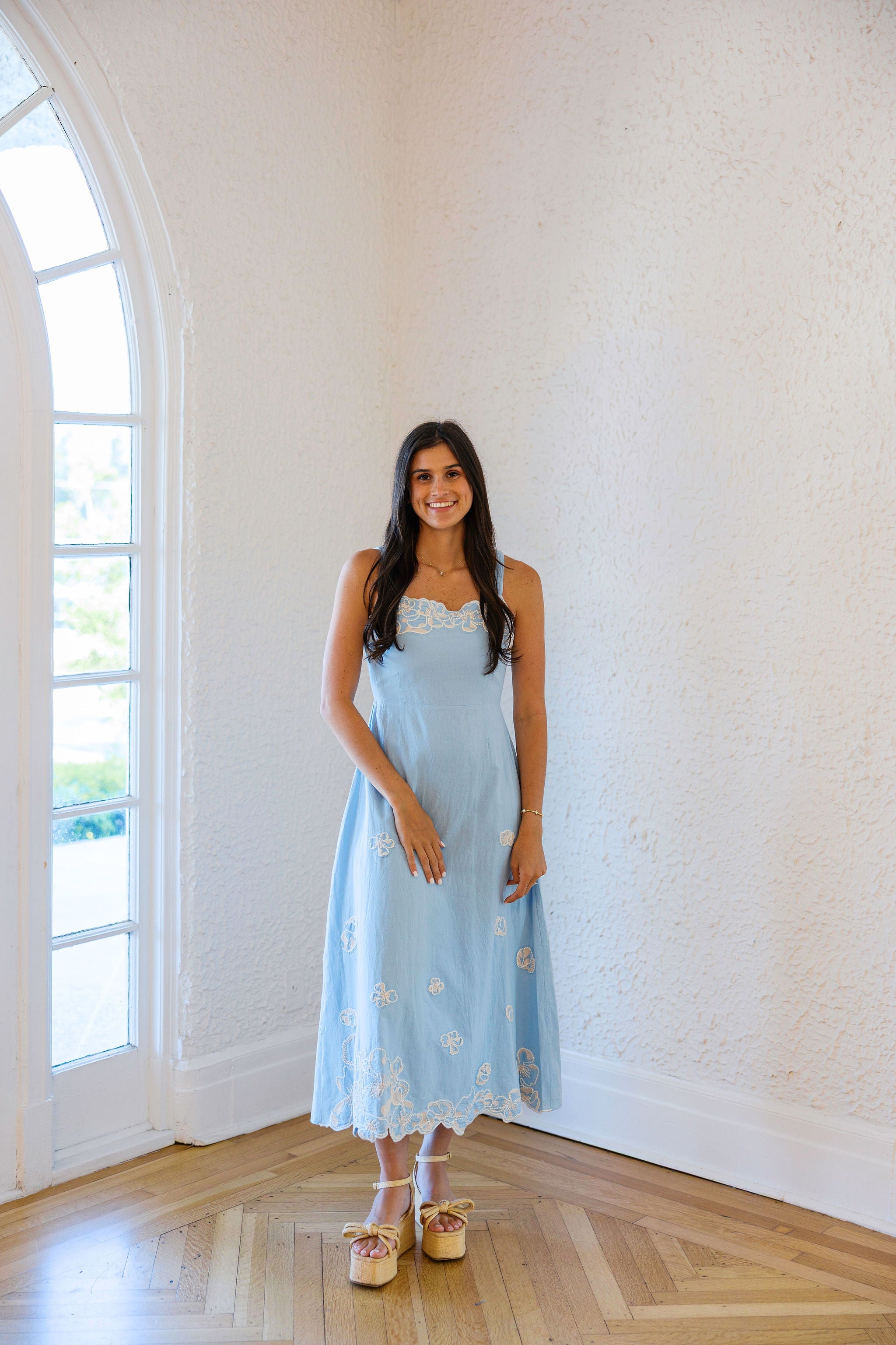 Cleobella Marceline Midi Dress in Glacier Lake