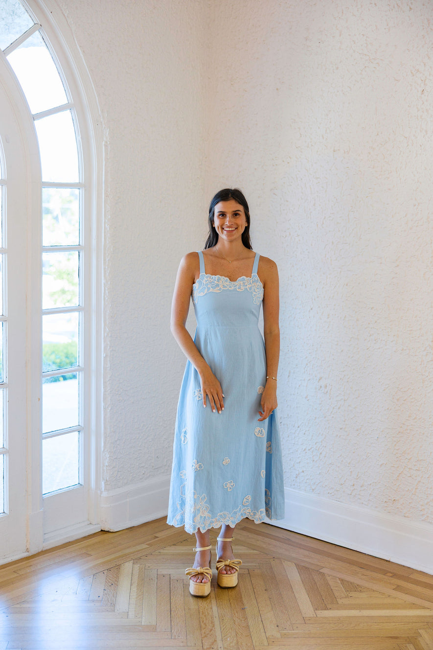 Cleobella Marceline Midi Dress in Glacier Lake – 8.28 Boutique