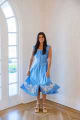 Crosby by Mollie Burch Rivie Dress in Washed Indigo