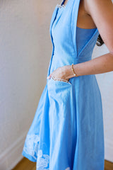 Crosby by Mollie Burch Rivie Dress in Washed Indigo