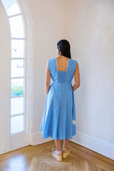 Crosby by Mollie Burch Rivie Dress in Washed Indigo