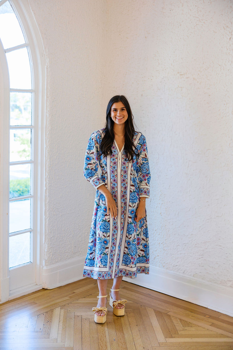 cleobella maxi dress Blanche Midi in Fluora – 8.28 Boutique Size:32X29 color_neutral ring detail Rihoas Cowl Neck Long