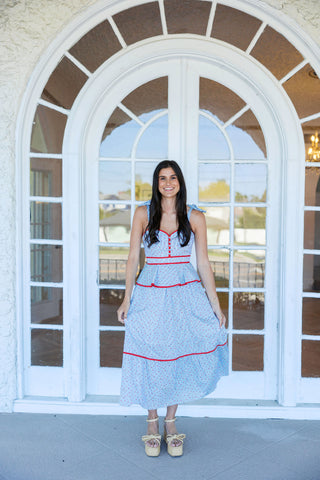 Jade Melody Tam Red Links Column Midi Dress