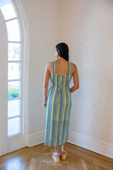 Meet Me in Santorini Cycladic Loom Halter Dress