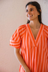 Karlie Stripe V-Neck Signature Maxi Dress