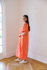 Karlie Stripe V-Neck Signature Maxi Dress