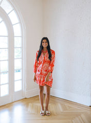 Meet Me in Santorini Festival Medallion Mini Dress