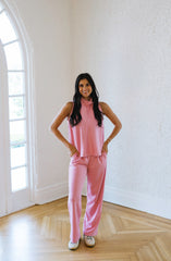 Karlie Pink Solid Scuba Pull On Pant