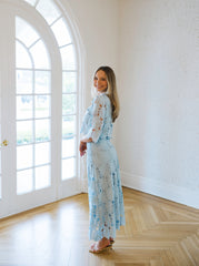 The Natalie Blue Lace Set
