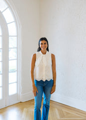 Entro White Sands Eyelet Top