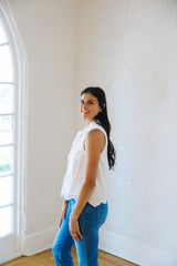 Entro White Sands Eyelet Top