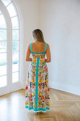 Elizabeth James Annalisa Dress in Vintage Scarf