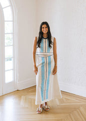 Garland Emmy Sleeveless Top in Blue Leaf