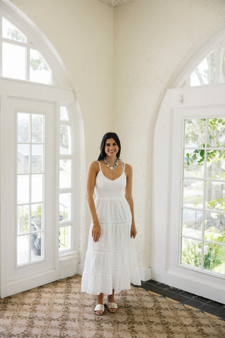 Entro Puff Sleeve Eyelet Maxi Dress in Yellow