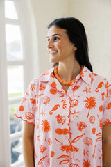 Karlie Linen Beach Shirt Dress