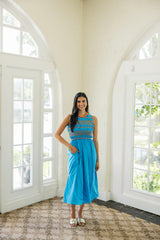 Livro Stroll Dress in Pool Blue