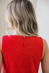Entro Wavy Contrast Color Block Mini Dress