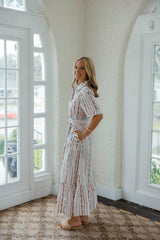 Karlie French Floral Belt Maxi Dress