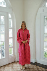 TCEC Magenta Floral Lace Maxi Dress