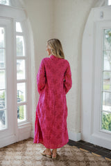 TCEC Magenta Floral Lace Maxi Dress