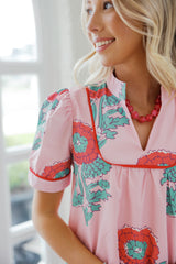 TCEC Poppy Fields Maxi in Pink